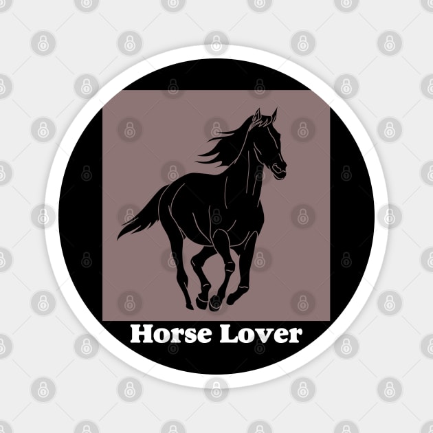 Horse Lover Silhouette Magnet by RKP'sTees